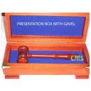 Walnut Gavel in Paduak Wood Case